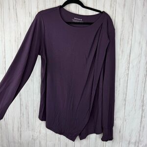 Betabrand 2XL long sleeve purple wrap top
